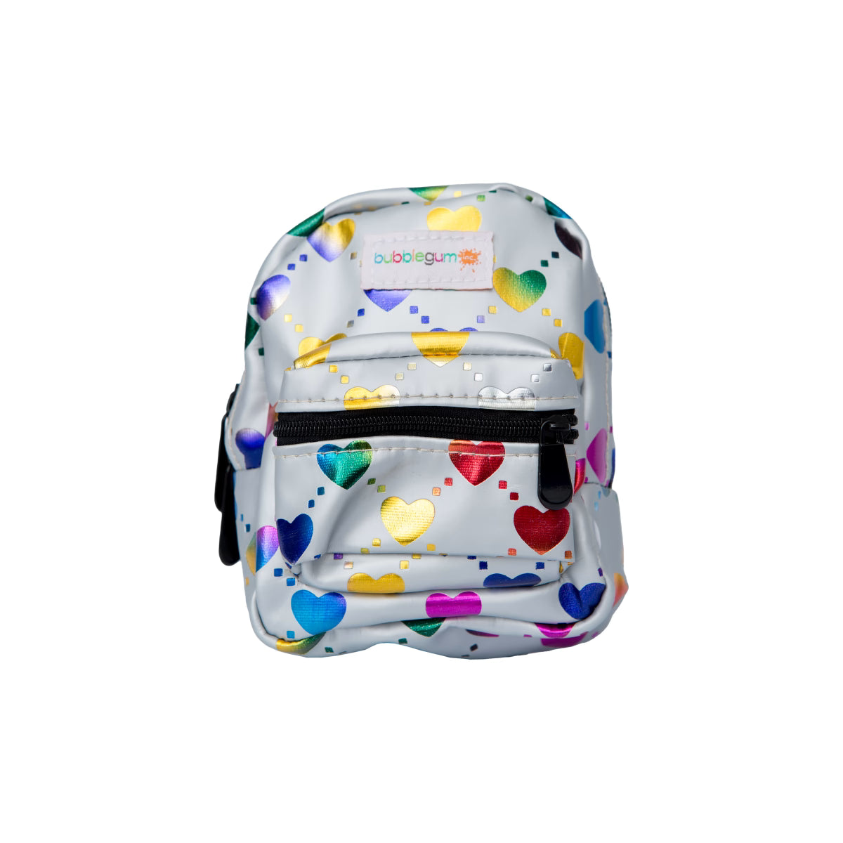 BooBoo Bag - Printed - Silver Metallic Hearts