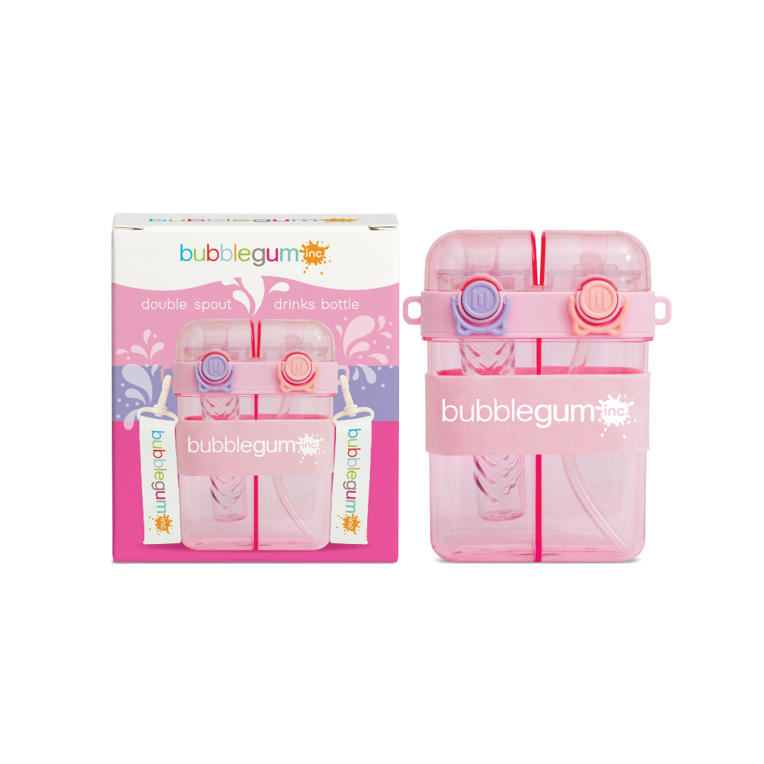 Bubblegum 760ml Kids Twin Spout Water/Juice Bottle - PINK