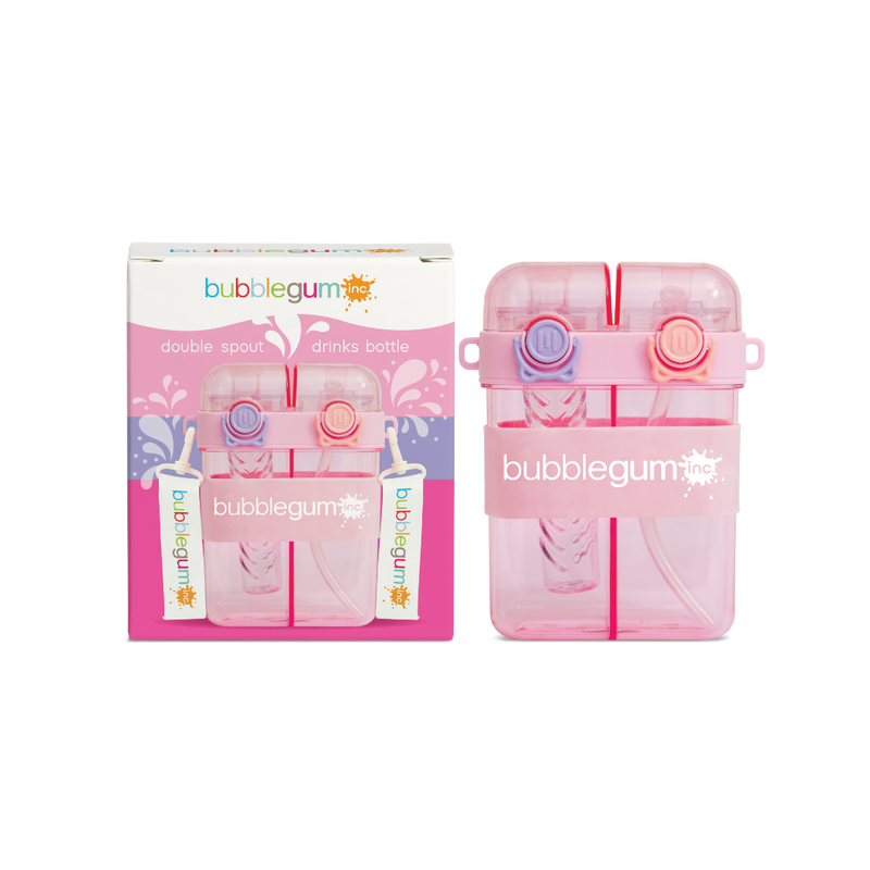 Bubblegum 760ml Kids Twin Spout Water/Juice Bottle - PINK