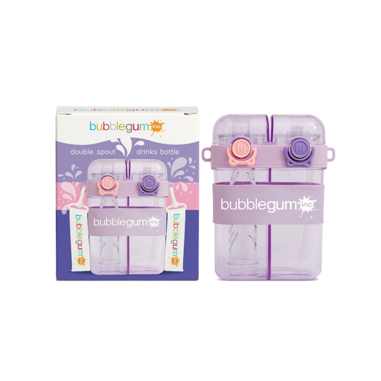 Bubblegum 760ml Kids Twin Spout Water/Juice Bottle - PURPLE