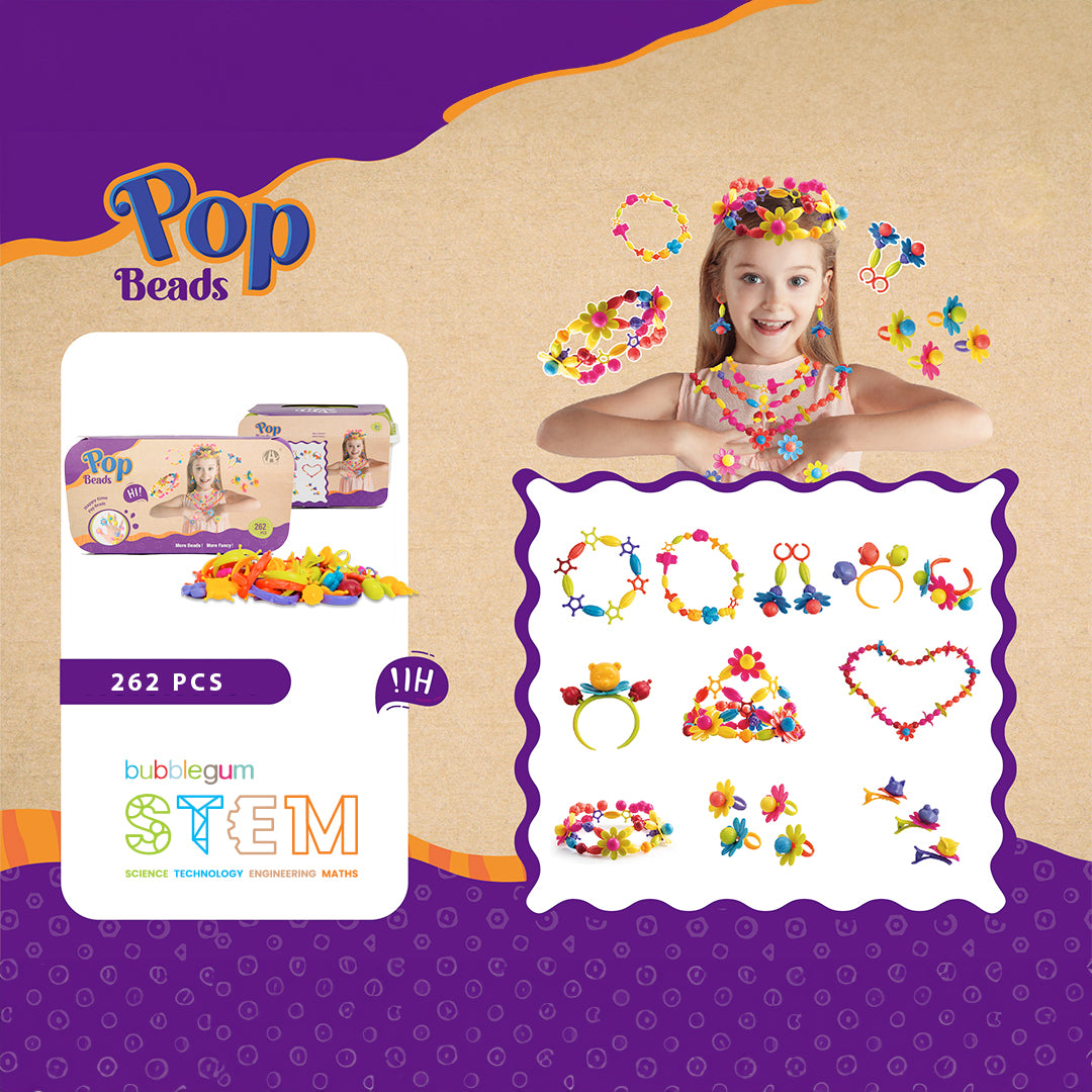 Pop Beads 262 PCS Carry Case Small