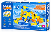 Magnetic Building Block Track Car Set 107 pcs