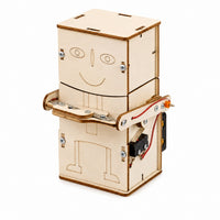 DIY Coin-Eating Robot STEM Wooden Assembly Bank