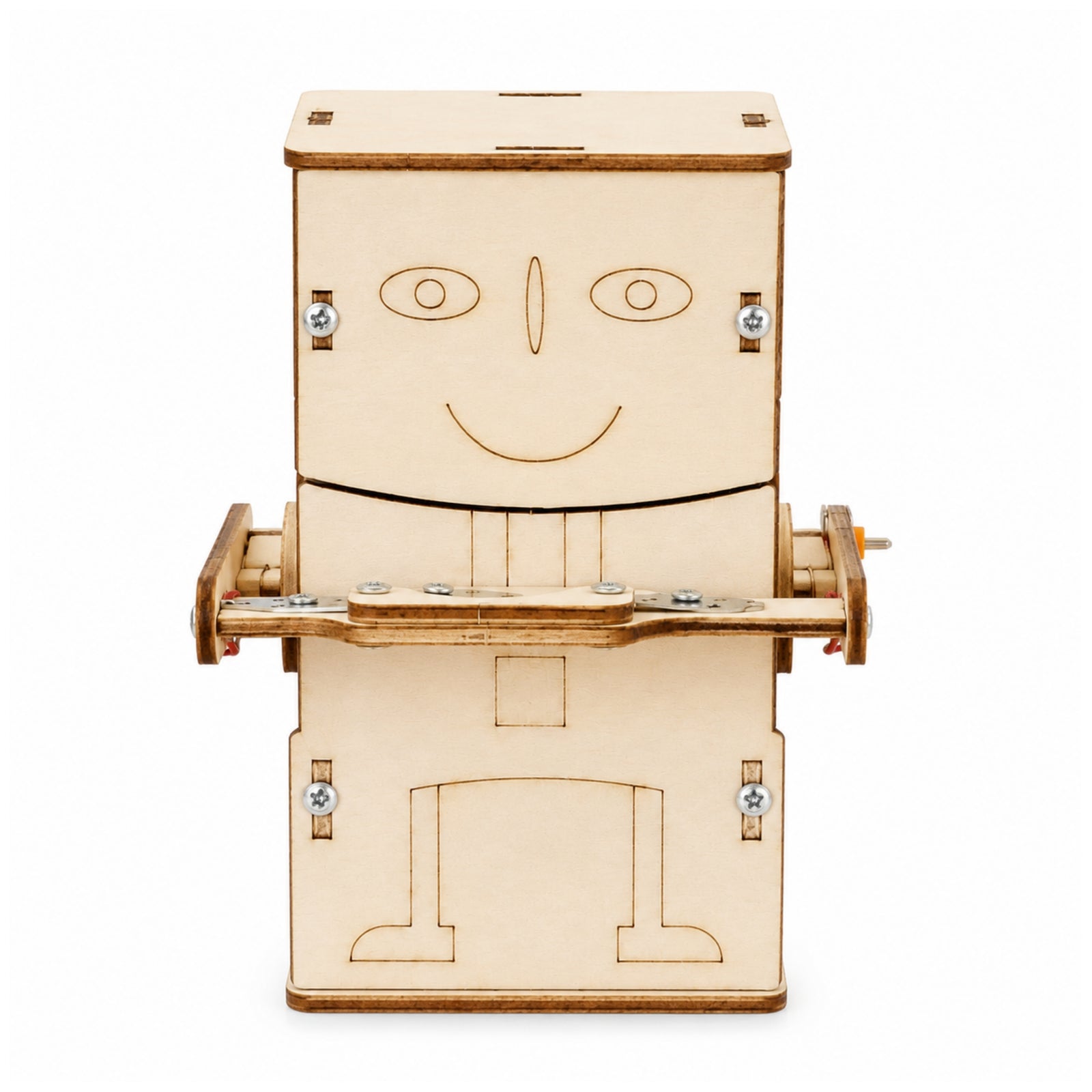 DIY Coin-Eating Robot STEM Wooden Assembly Bank