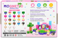 Magnetic Building Cubes.  Pink Girls Party theme. 135pcs