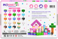 Magnetic Building Cubes. Pink castle. 100 pcs