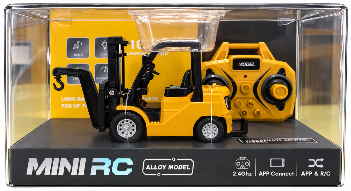Alloy Remote-Controlled Forklift with Bluetooth functionality
