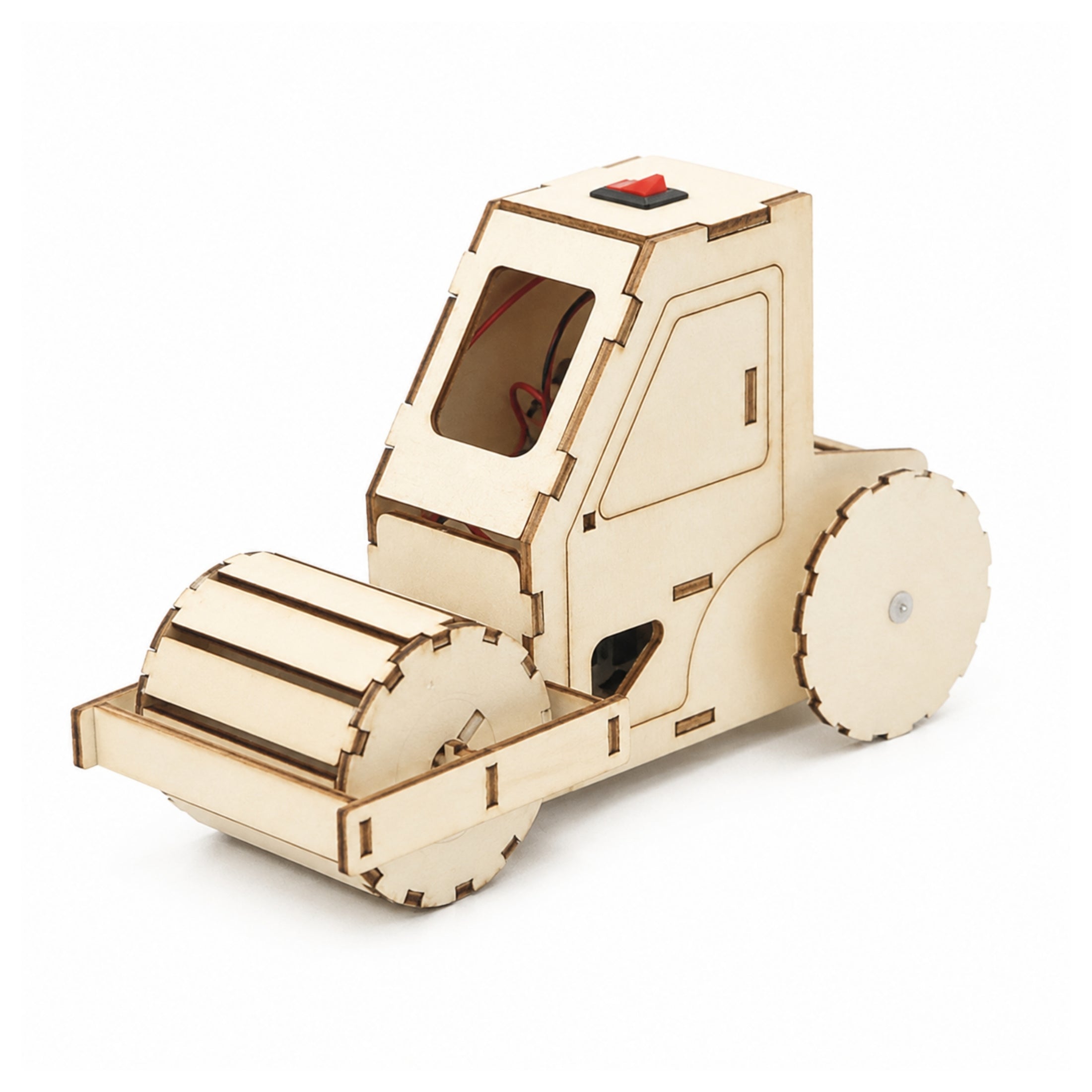 DIY Electric Road Roller STEM Wooden Assembly Kit
