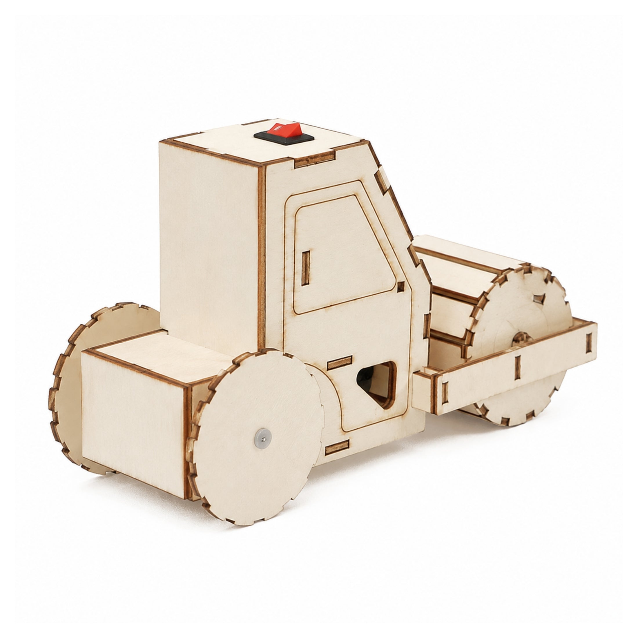 DIY Electric Road Roller STEM Wooden Assembly Kit