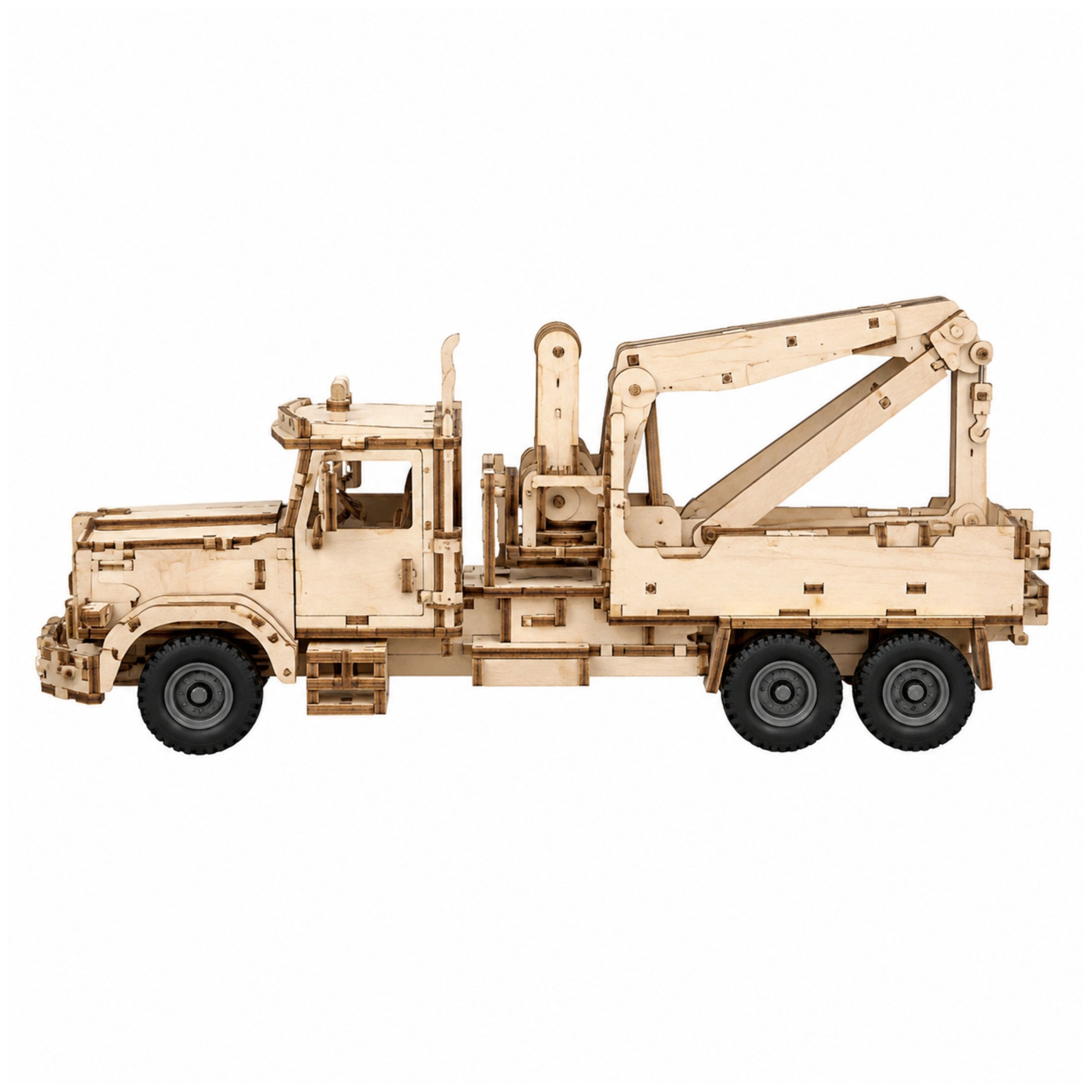 194-Piece DIY Wooden Assembly Excavator Model Kit