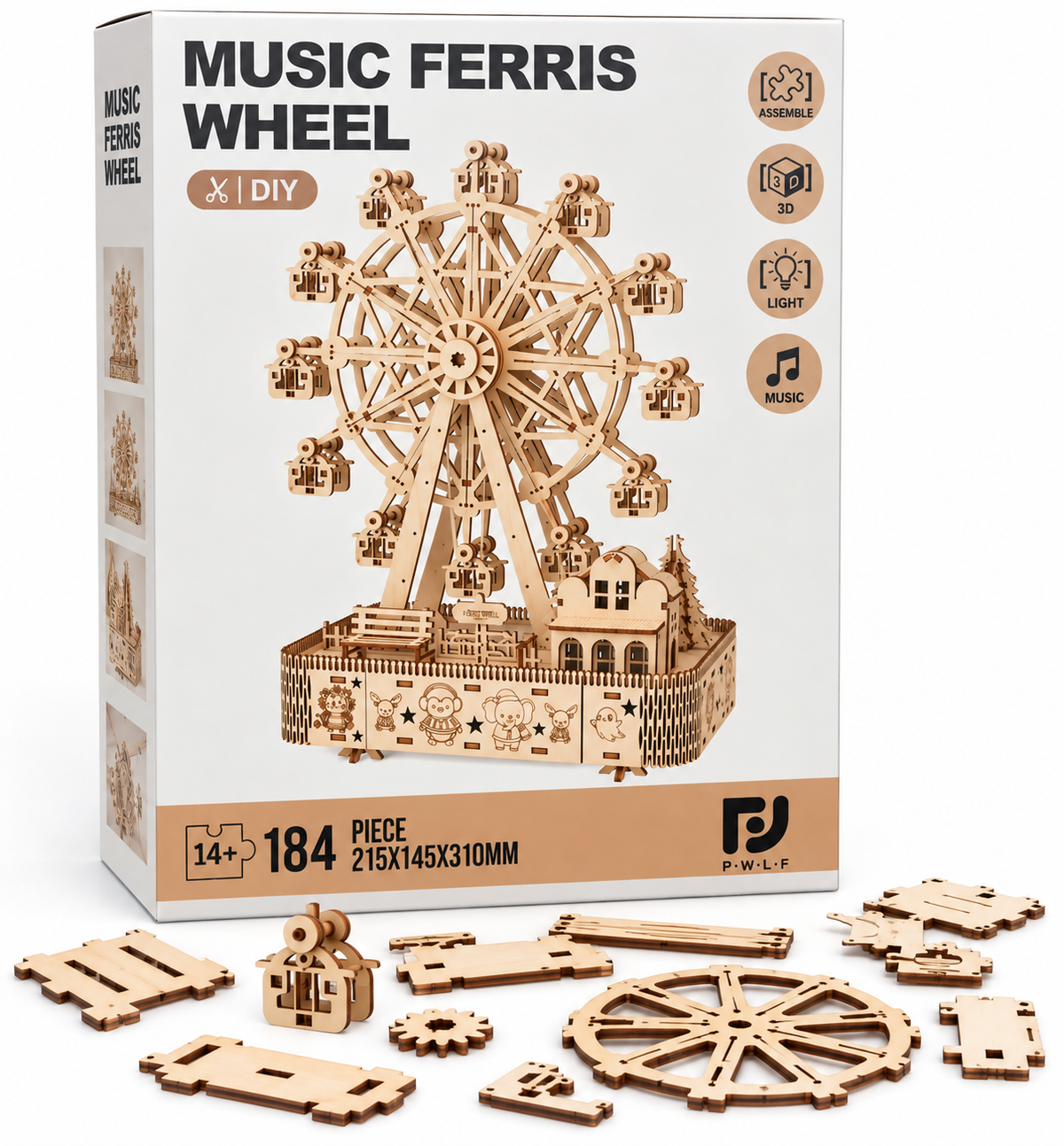 Wooden Music Ferris Wheel – DIY 3D Puzzle