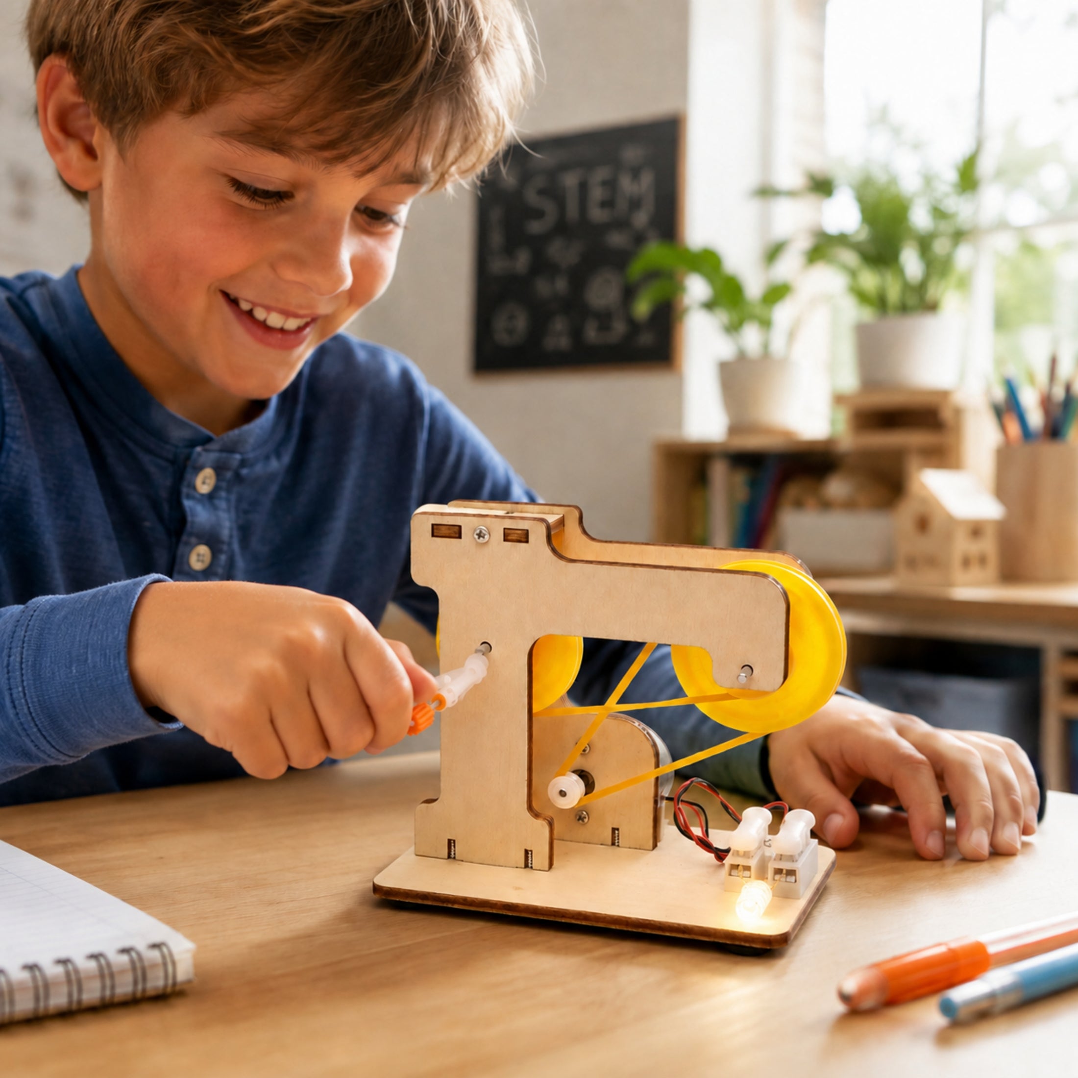 DIY Hand-Cranked Generator STEM Assembly Kit