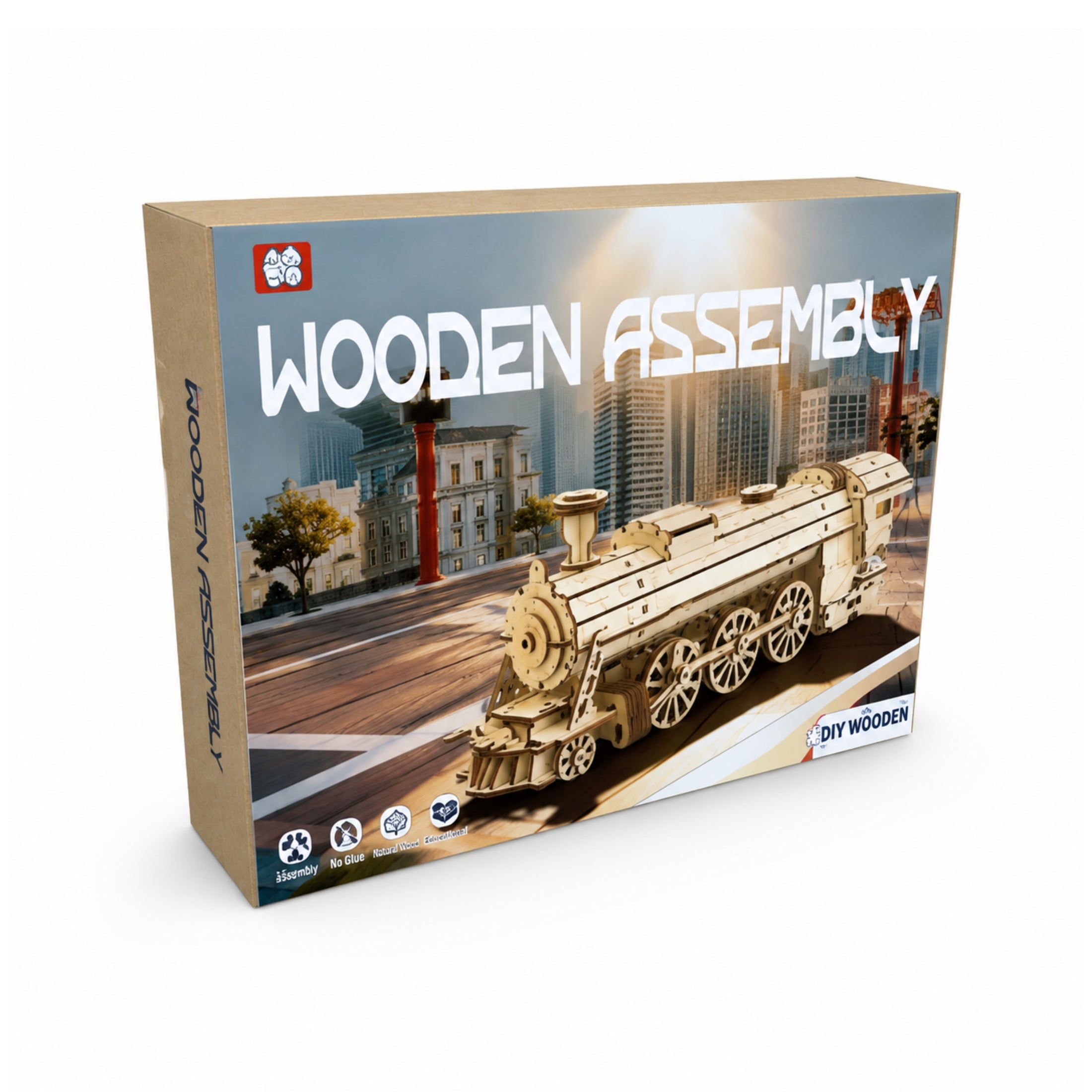 DIY Wooden Assembly Locomotive Model Kit