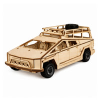 158-Piece DIY Wooden Assembly Military Vehicle Model Kit