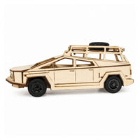 158-Piece DIY Wooden Assembly Military Vehicle Model Kit