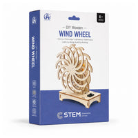 DIY Wooden Optical Illusion Wind Wheel STEM Assembly Kit