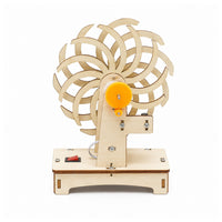 DIY Wooden Optical Illusion Wind Wheel STEM Assembly Kit