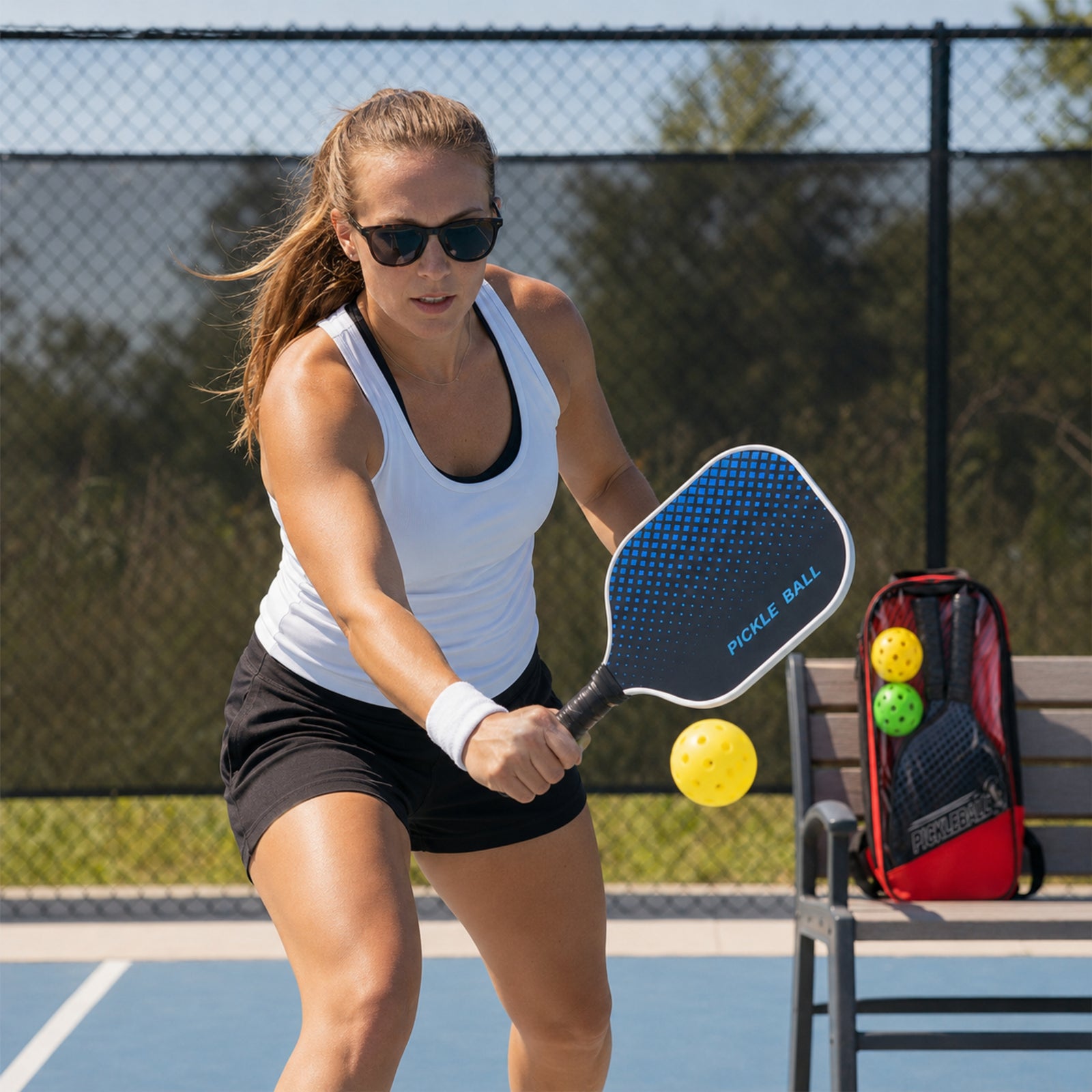 2-Player Pickleball Paddle Set with Balls & Carry Bag