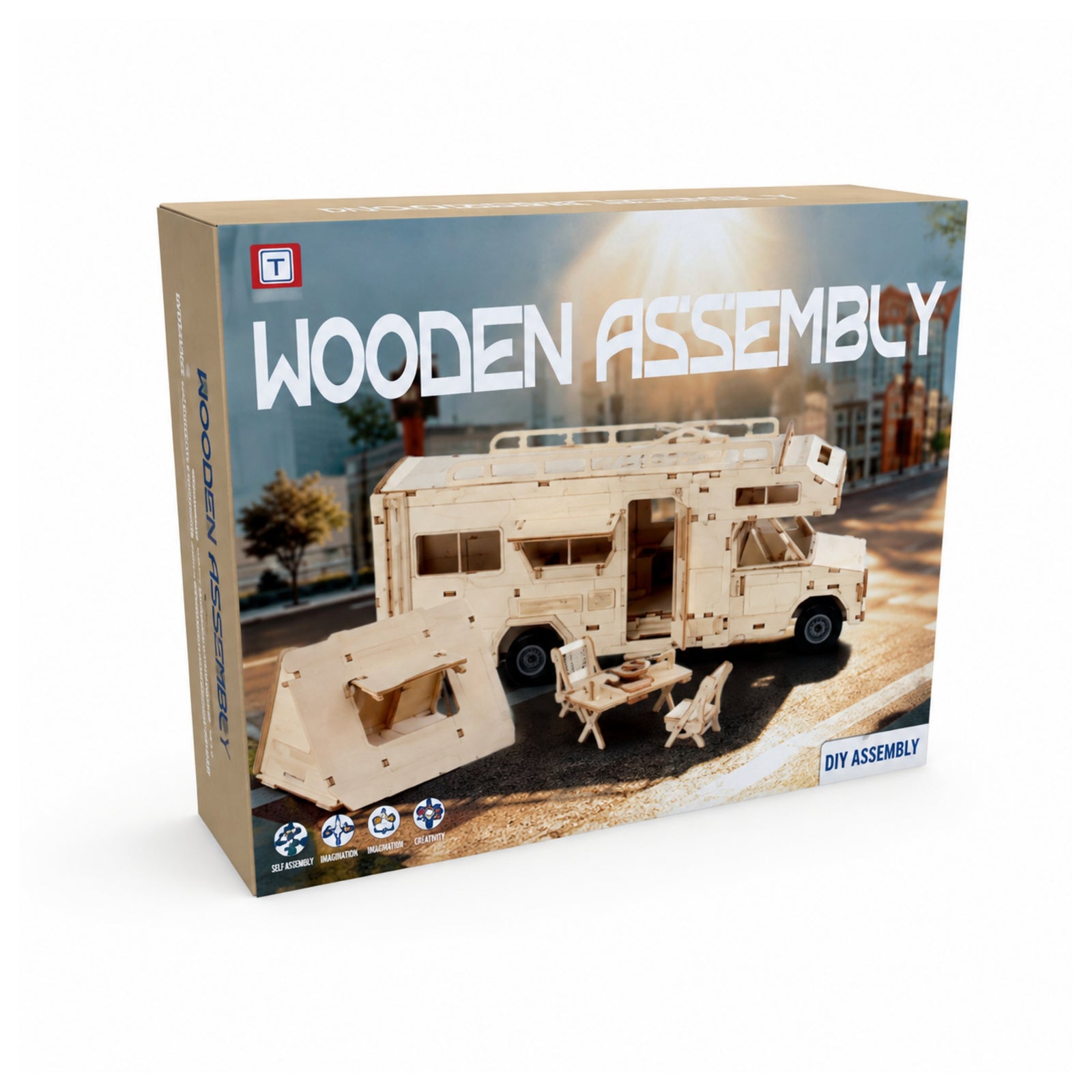 DIY Wooden Assembly RV Camper Model Kit