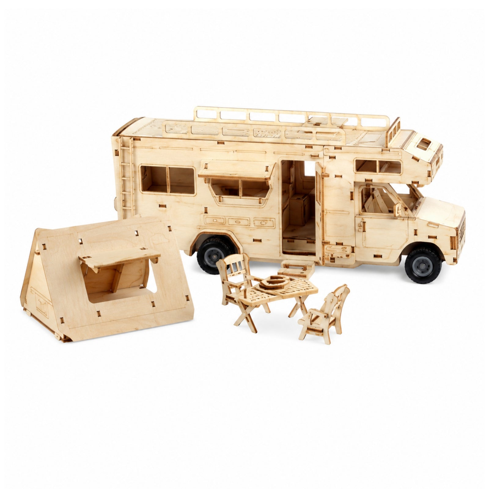 DIY Wooden Assembly RV Camper Model Kit