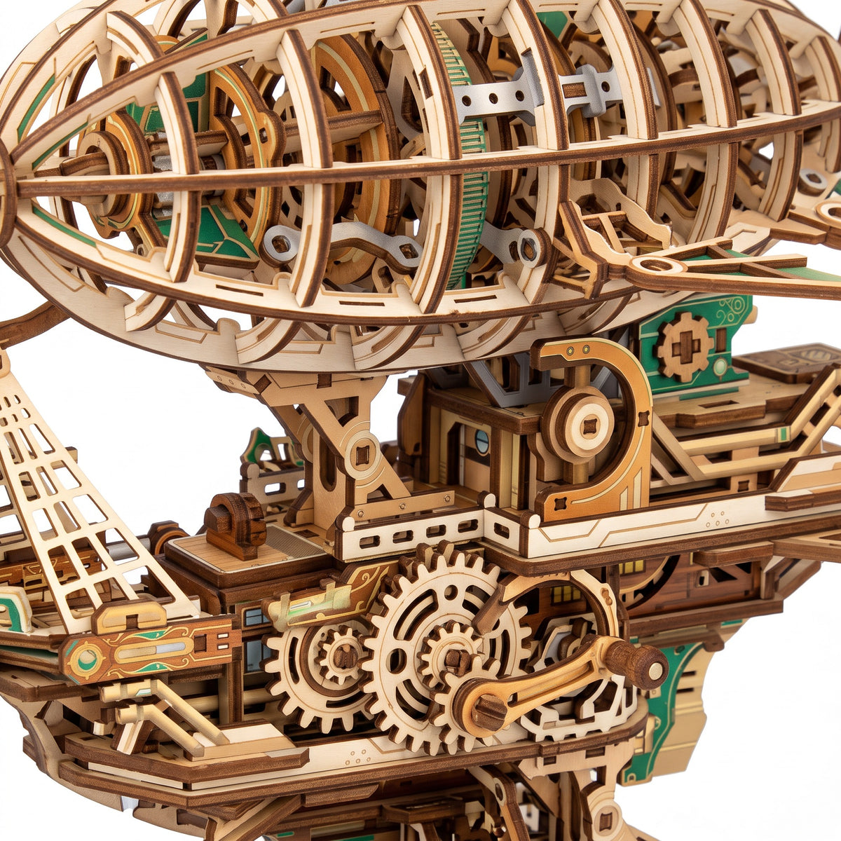 3D Puzzle Sailing in Fog Steampunk Airship Music Box 515 Piece | Tonecheer