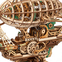 3D Puzzle Sailing in Fog Steampunk Airship Music Box 515 Piece | Tonecheer