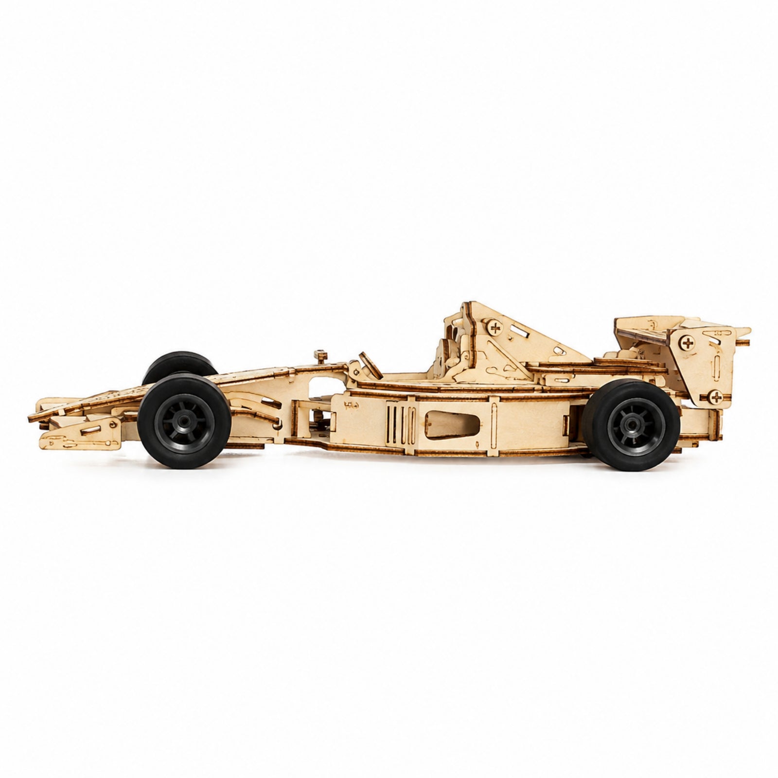 60-Piece DIY Wooden Assembly Equation Racing Car Model Kit