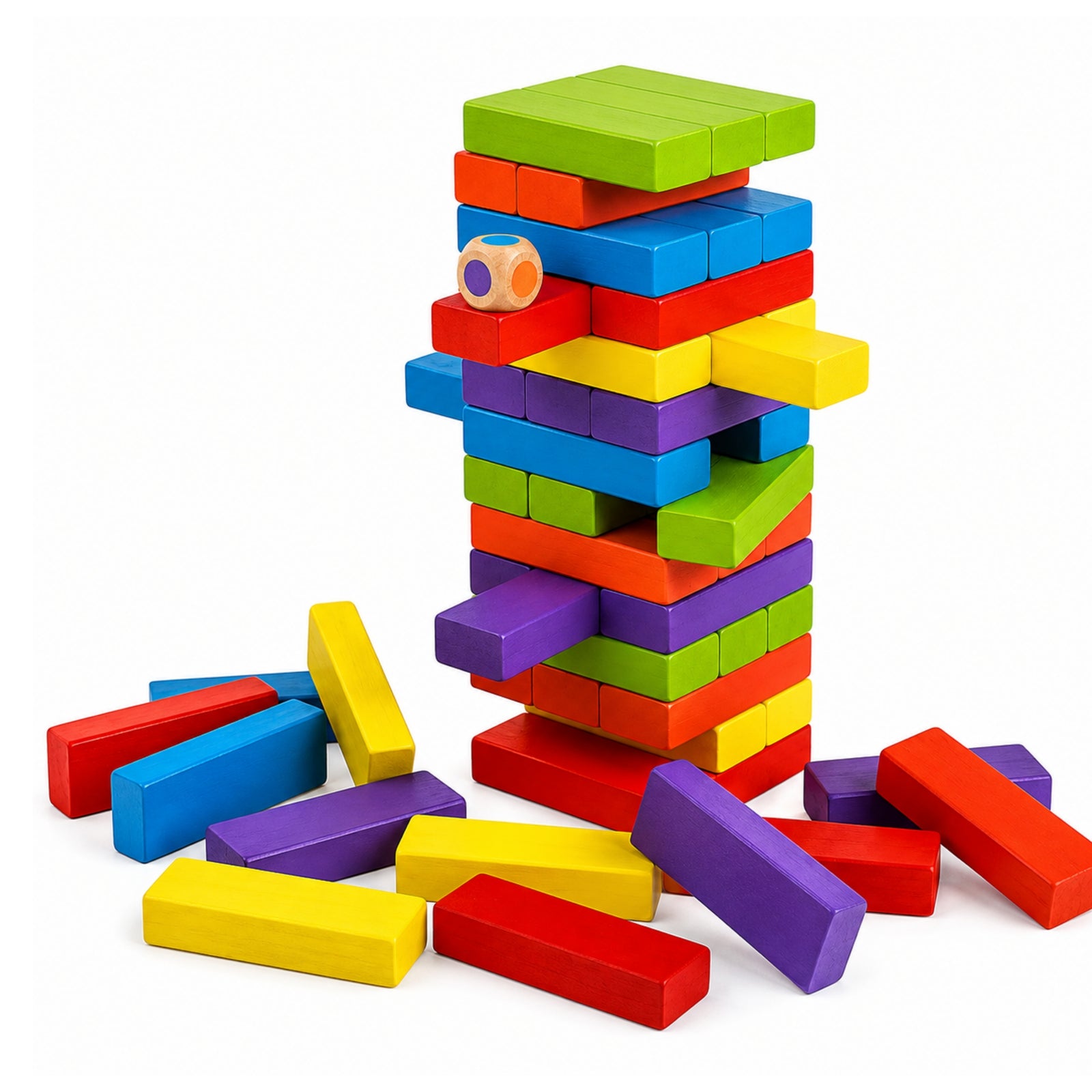 45-Piece Wooden Tower Building Game – Jenga