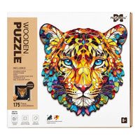 Wooden Art Puzzle with Frame Leopard