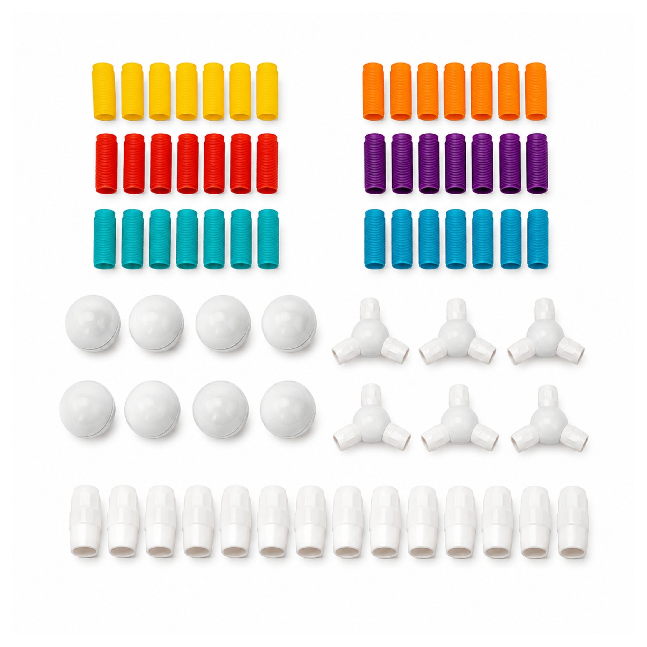 108-Piece Flexible Magnetic Tube Building Block Set