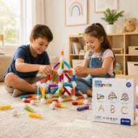 108-Piece Flexible Magnetic Tube Building Block Set