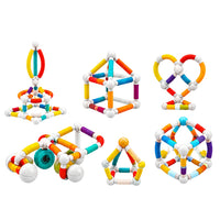 66-Piece Flexible Magnetic Tube Building Block Set