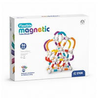 86-Piece Flexible Magnetic Tube Building Block Set