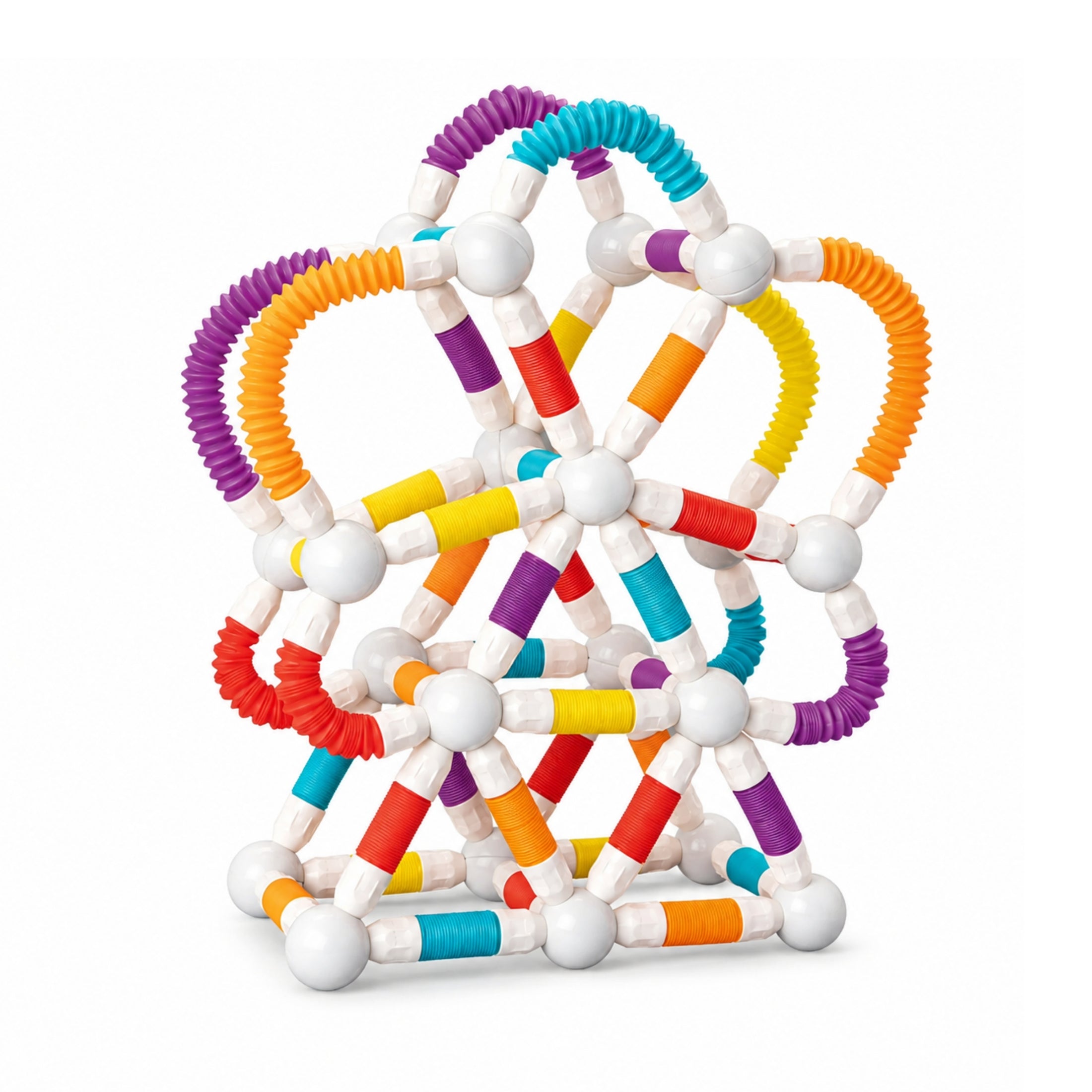 86-Piece Flexible Magnetic Tube Building Block Set