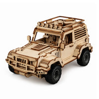 293-Piece DIY Wooden Assembly Military Off-Road Vehicle Model Kit