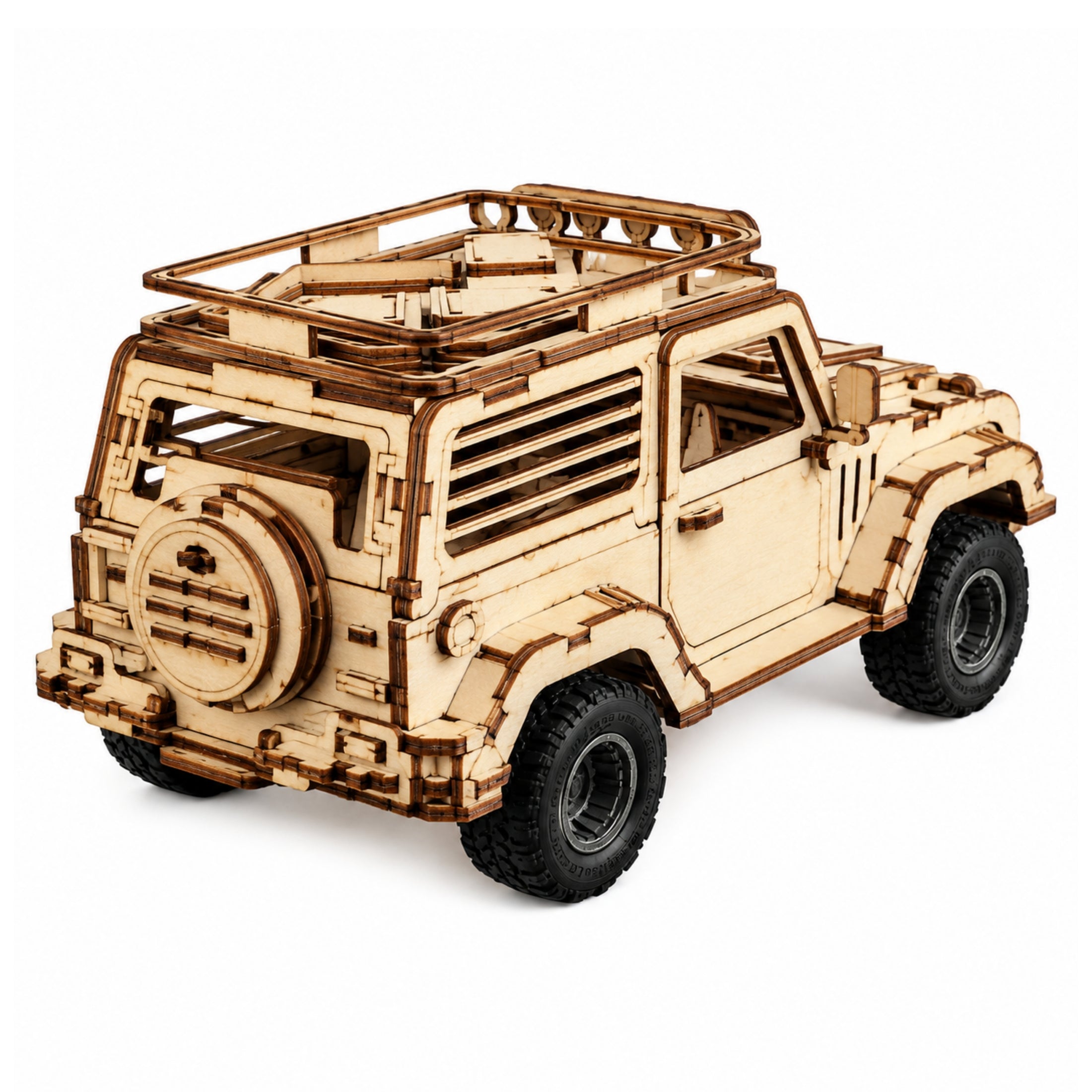 293-Piece DIY Wooden Assembly Military Off-Road Vehicle Model Kit