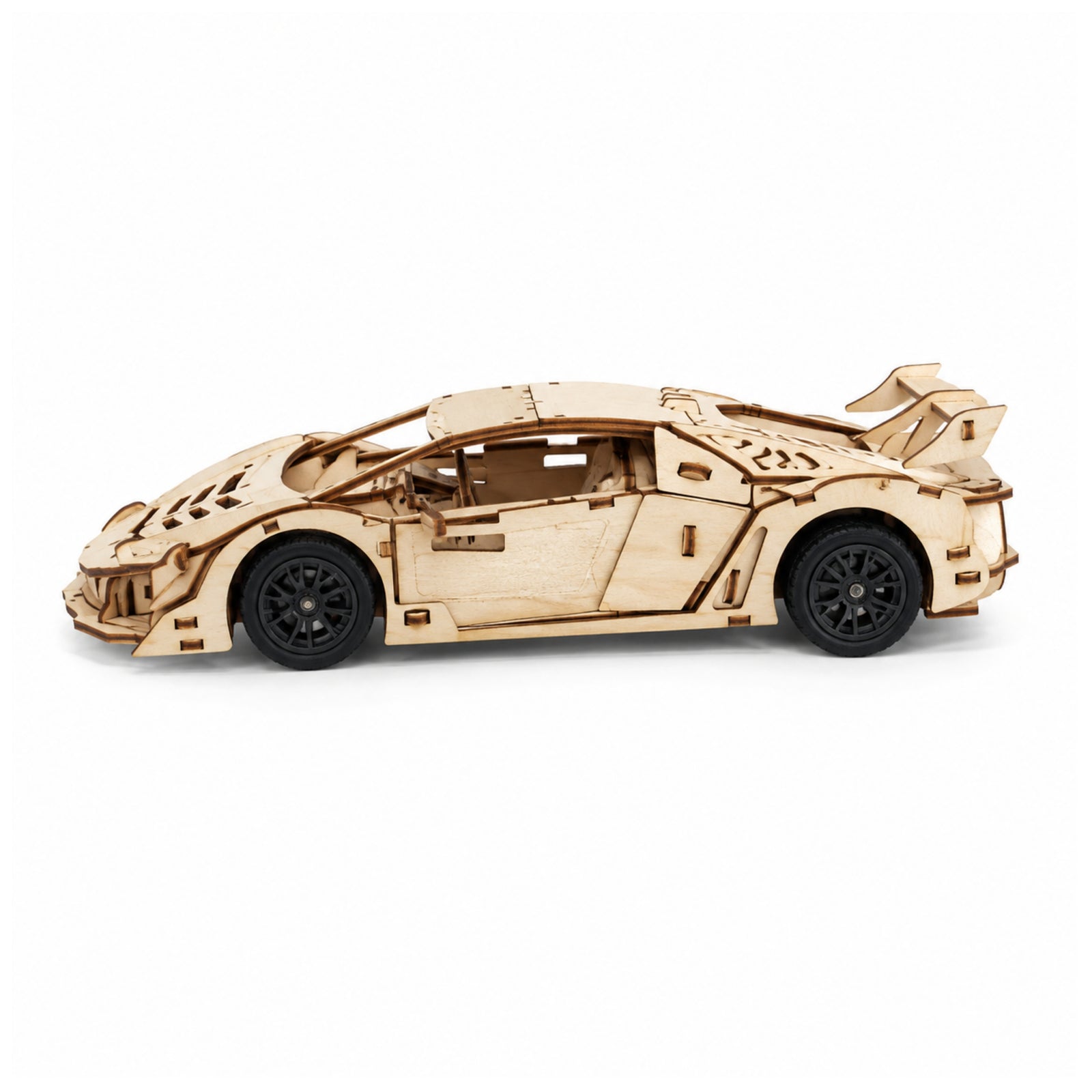60-Piece DIY Wooden Assembly Phantom Sports Car Model Kit