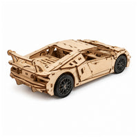 60-Piece DIY Wooden Assembly Phantom Sports Car Model Kit