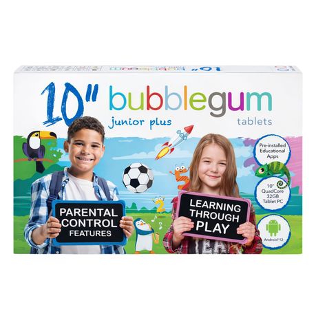 Bubblegum 10" Junior Tablet Festive Bundle - Pink