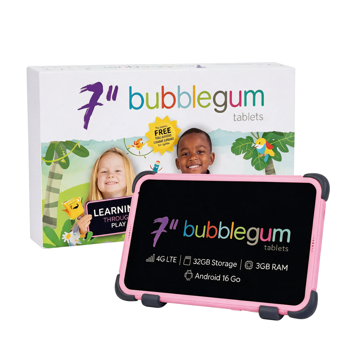 Kids Tablet 7 Inch 4G LTE SIM – Bubblegum Junior 32GB